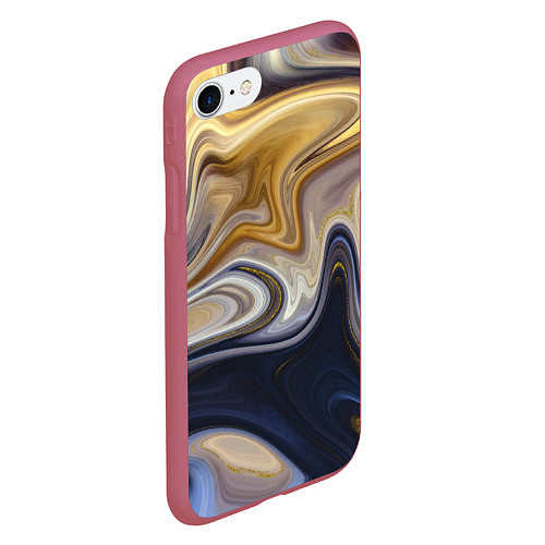 Чехол iPhone 7/8 матовый Fantasy waves / 3D-Малиновый – фото 2