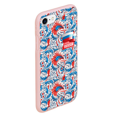 Чехол iPhone 7/8 матовый Russia pattern / 3D-Светло-розовый – фото 2