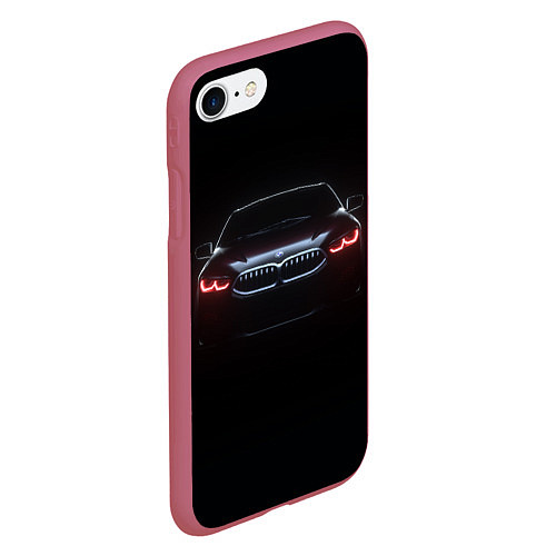 Чехол iPhone 7/8 матовый BMW - red eyes / 3D-Малиновый – фото 2