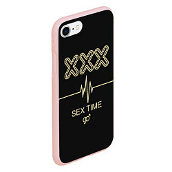 Чехол iPhone 7/8 матовый Sex Time, цвет: 3D-светло-розовый — фото 2