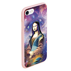 Чехол iPhone 7/8 матовый Мона Лиза - космическая фантазия, цвет: 3D-светло-розовый — фото 2