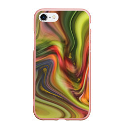 Чехол iPhone 7/8 матовый Abstraction waves, цвет: 3D-светло-розовый