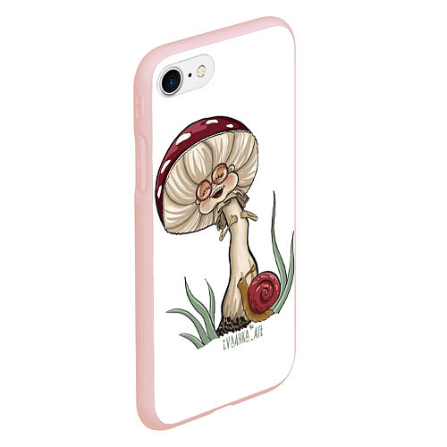 Чехол iPhone 7/8 матовый Хохочущий мухомор / 3D-Светло-розовый – фото 2