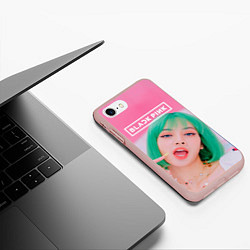 Чехол iPhone 7/8 матовый Blackpink ice cream, цвет: 3D-светло-розовый — фото 2