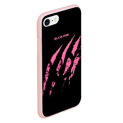 Чехол iPhone 7/8 матовый Blackpink Tearing with claws / 3D-Светло-розовый – фото 2