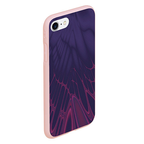 Чехол iPhone 7/8 матовый Лучи - фиолетовый и розовый - Хуф и Ся / 3D-Светло-розовый – фото 2