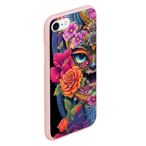 Чехол iPhone 7/8 матовый Irezumi - Japan - tattoo / 3D-Светло-розовый – фото 2