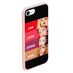 Чехол iPhone 7/8 матовый Blackpink Bands, цвет: 3D-светло-розовый — фото 2
