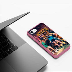 Чехол iPhone 7/8 матовый Blackpink girls poster, цвет: 3D-малиновый — фото 2