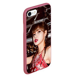 Чехол iPhone 7/8 матовый Lisa Blackpink, цвет: 3D-малиновый — фото 2