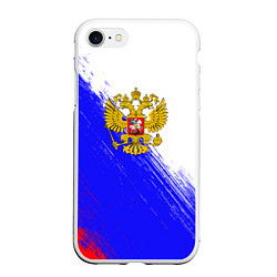 Чехол iPhone 7/8 матовый Патриот Рф Герб, цвет: 3D-белый
