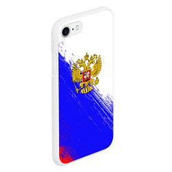 Чехол iPhone 7/8 матовый Патриот Рф Герб, цвет: 3D-белый — фото 2