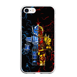 Чехол iPhone 7/8 матовый Рыцарь Roblox, цвет: 3D-белый