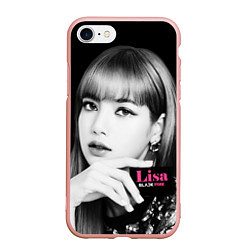 Чехол iPhone 7/8 матовый Blackpink Lisa Business card, цвет: 3D-светло-розовый