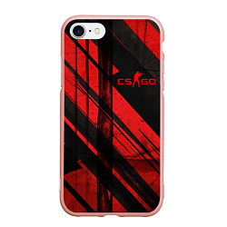 Чехол iPhone 7/8 матовый CS GO black and red