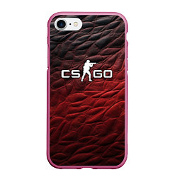 Чехол iPhone 7/8 матовый CS GO dark red