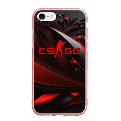 Чехол iPhone 7/8 матовый CS GO red and black