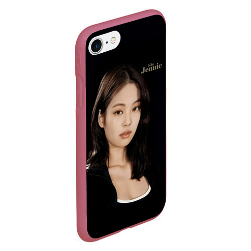 Чехол iPhone 7/8 матовый Blackpink Jennie sportswoman / 3D-Малиновый – фото 2