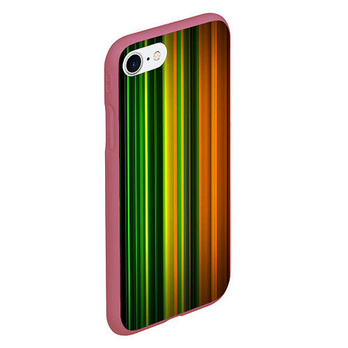 Чехол iPhone 7/8 матовый Звуковой спектр / 3D-Малиновый – фото 2
