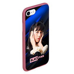 Чехол iPhone 7/8 матовый Blackpink Lisa, цвет: 3D-малиновый — фото 2