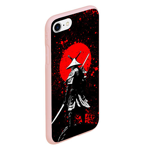 Чехол iPhone 7/8 матовый Призрак цусимы - самурай / 3D-Светло-розовый – фото 2
