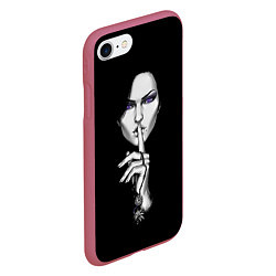 Чехол iPhone 7/8 матовый The Witcher 3 - Йеннифер, цвет: 3D-малиновый — фото 2