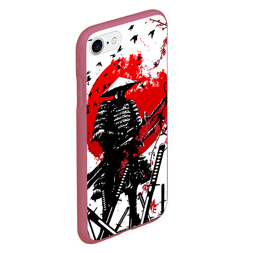 Чехол iPhone 7/8 матовый Ronin armour / 3D-Малиновый – фото 2