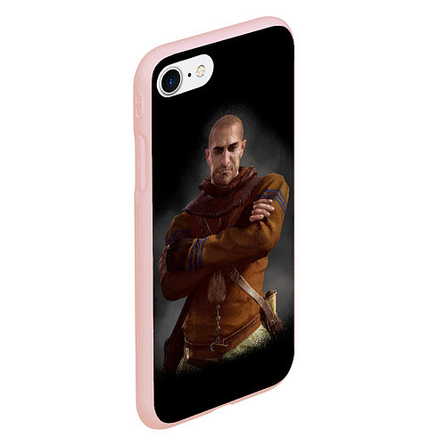 Чехол iPhone 7/8 матовый The Witcher 3 - Гюнтер / 3D-Светло-розовый – фото 2