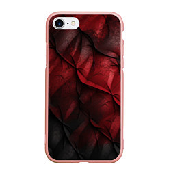 Чехол iPhone 7/8 матовый Black red texture