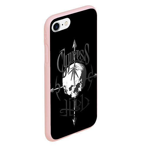 Чехол iPhone 7/8 матовый Cypress hill - arrows skull / 3D-Светло-розовый – фото 2