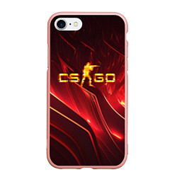 Чехол iPhone 7/8 матовый CS GO fire logo