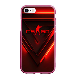 Чехол iPhone 7/8 матовый CS GO red light