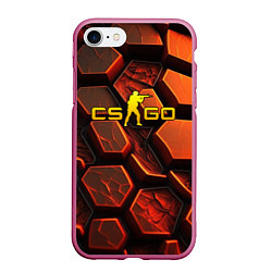 Чехол iPhone 7/8 матовый CS GO orange logo