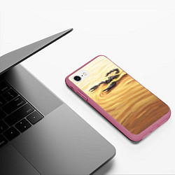 Чехол iPhone 7/8 матовый Жало скорпиона, цвет: 3D-малиновый — фото 2