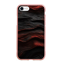 Чехол iPhone 7/8 матовый Black red texture