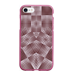Чехол iPhone 7/8 матовый В коричневых тонах геометрический узор