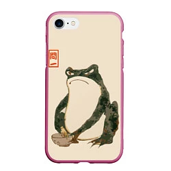 Чехол iPhone 7/8 матовый Лягушка - Мацумото Ходжи, цвет: 3D-малиновый