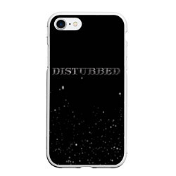 Чехол iPhone 7/8 матовый Disturbed stars, цвет: 3D-белый