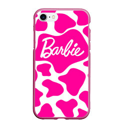 Чехол iPhone 7/8 матовый Животный паттерн - Барби, цвет: 3D-малиновый