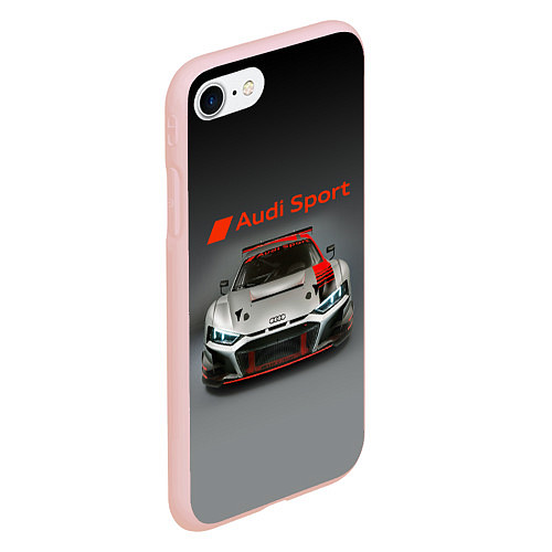 Чехол iPhone 7/8 матовый Audi sport - racing car - extreme / 3D-Светло-розовый – фото 2