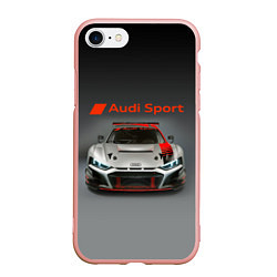 Чехол iPhone 7/8 матовый Audi sport - racing car - extreme, цвет: 3D-светло-розовый