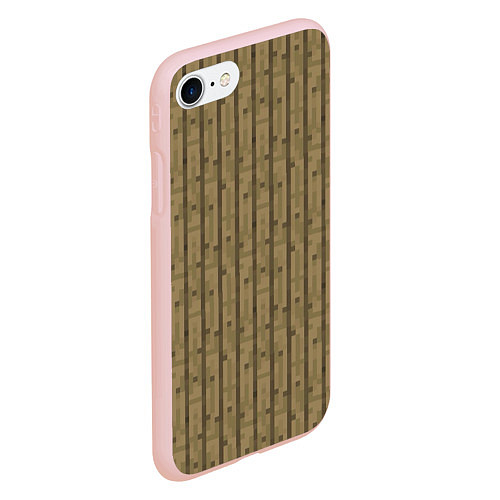 Чехол iPhone 7/8 матовый Дубовые доски / 3D-Светло-розовый – фото 2