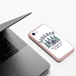 Чехол iPhone 7/8 матовый Сибирь - из России с любовью, цвет: 3D-светло-розовый — фото 2