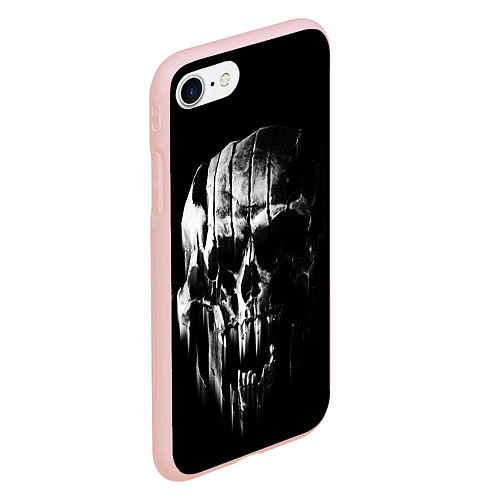 Чехол iPhone 7/8 матовый Brutal skull / 3D-Светло-розовый – фото 2