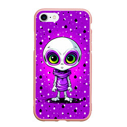 Чехол iPhone 7/8 матовый Alien - purple color