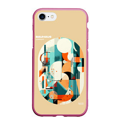 Чехол iPhone 7/8 матовый Баухаус - Ацтек, цвет: 3D-малиновый