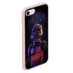 Чехол iPhone 7/8 матовый Five Nights at Freddys Bonnie, цвет: 3D-светло-розовый — фото 2