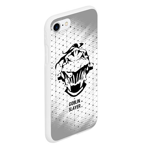 Чехол iPhone 7/8 матовый Goblin Slayer glitch на светлом фоне / 3D-Белый – фото 2