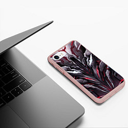 Чехол iPhone 7/8 матовый Кибер кости, цвет: 3D-светло-розовый — фото 2