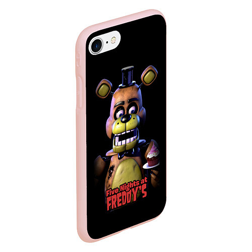 Чехол iPhone 7/8 матовый Five Nights at Freddy / 3D-Светло-розовый – фото 2